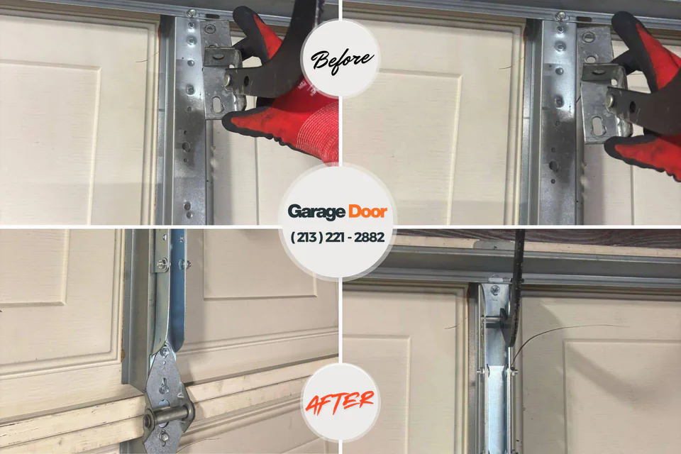 Before and after: garage door repair Conning Towers Nautilus Park, CT